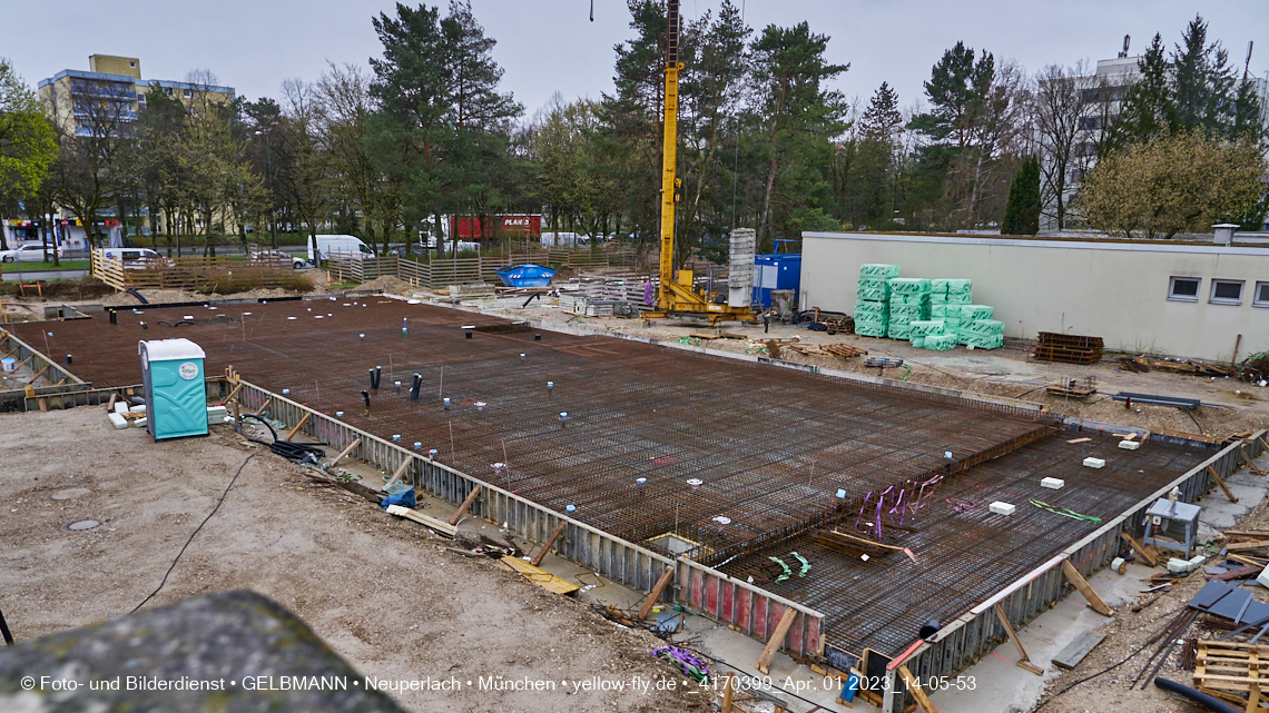 01.04.2023 - Baustelle zum Haus für Kinder in Neuperlach